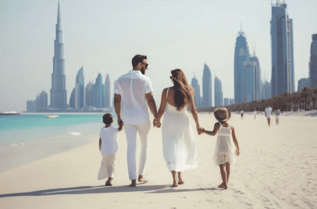 Family with UAE Golden Visa in Dubai